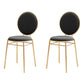 Scandinavian Style Linen Fabric Dining Chairs Open Back Dining Side Chairs Black 2 Piece Set Clearhalo ' kitchen&dining_furn' 'Dining Chairs' 'Dining Tables & Seating' 'dining_chair' 'furn' 'furn_dining_chair' 'Furniture' 'furniture_dining_chair' 'Kitchen & Dining Furniture' 'kitchen' 4097997