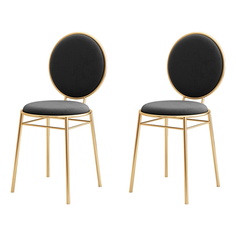 Scandinavian Style Linen Fabric Dining Chairs Open Back Dining Side Chairs Black 2 Piece Set Clearhalo ' kitchen&dining_furn' 'Dining Chairs' 'Dining Tables & Seating' 'dining_chair' 'furn' 'furn_dining_chair' 'Furniture' 'furniture_dining_chair' 'Kitchen & Dining Furniture' 'kitchen' 4097997