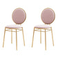 Scandinavian Style Linen Fabric Dining Chairs Open Back Dining Side Chairs Pink 2 Piece Set Clearhalo ' kitchen&dining_furn' 'Dining Chairs' 'Dining Tables & Seating' 'dining_chair' 'furn' 'furn_dining_chair' 'Furniture' 'furniture_dining_chair' 'Kitchen & Dining Furniture' 'kitchen' 4098000