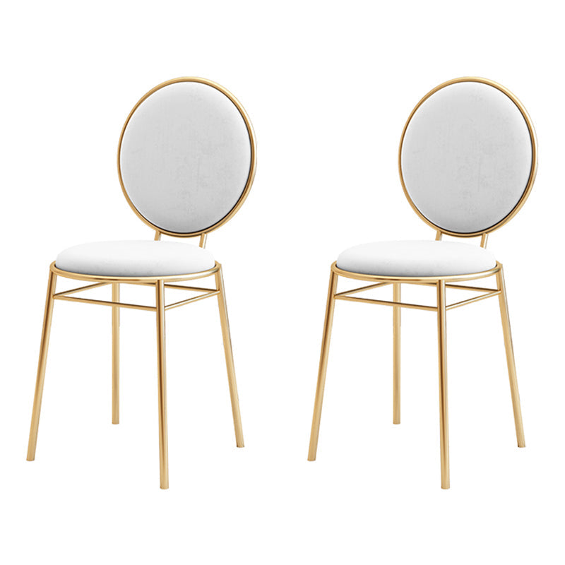 Scandinavian Style Linen Fabric Dining Chairs Open Back Dining Side Chairs White 2 Piece Set Clearhalo ' kitchen&dining_furn' 'Dining Chairs' 'Dining Tables & Seating' 'dining_chair' 'furn' 'furn_dining_chair' 'Furniture' 'furniture_dining_chair' 'Kitchen & Dining Furniture' 'kitchen' 4098009