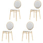 Scandinavian Style Linen Fabric Dining Chairs Open Back Dining Side Chairs White 4 Piece Set Clearhalo ' kitchen&dining_furn' 'Dining Chairs' 'Dining Tables & Seating' 'dining_chair' 'furn' 'furn_dining_chair' 'Furniture' 'furniture_dining_chair' 'Kitchen & Dining Furniture' 'kitchen' 4098010