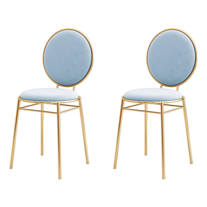 Scandinavian Style Linen Fabric Dining Chairs Open Back Dining Side Chairs Sky Blue 2 Piece Set Clearhalo ' kitchen&dining_furn' 'Dining Chairs' 'Dining Tables & Seating' 'dining_chair' 'furn' 'furn_dining_chair' 'Furniture' 'furniture_dining_chair' 'Kitchen & Dining Furniture' 'kitchen' 4098012