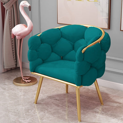 Scandinavian Velvet Armless Dining Chair Upholstered Solid Back Single Chair Blackish Green Clearhalo ' kitchen&dining_furn' 'Dining Chairs' 'Dining Tables & Seating' 'dining_chair' 'furn' 'furn_dining_chair' 'Furniture' 'furniture_dining_chair' 'Kitchen & Dining Furniture' 'kitchen' 4098017