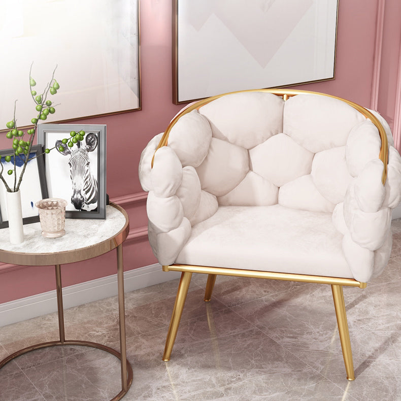 Scandinavian Velvet Armless Dining Chair Upholstered Solid Back Single Chair Clearhalo ' kitchen&dining_furn' 'Dining Chairs' 'Dining Tables & Seating' 'dining_chair' 'furn' 'furn_dining_chair' 'Furniture' 'furniture_dining_chair' 'Kitchen & Dining Furniture' 'kitchen' 4098022