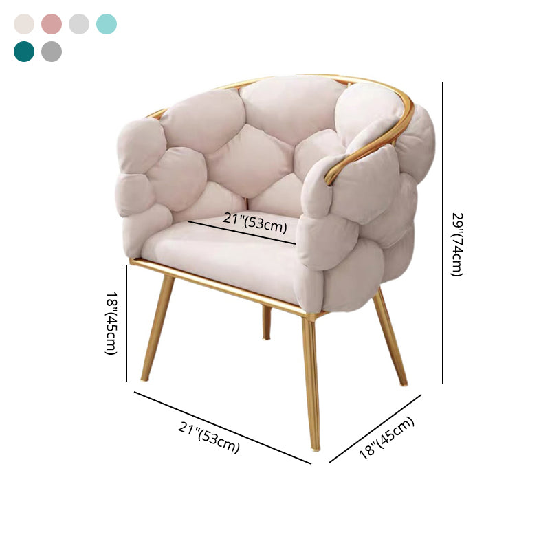 Scandinavian Velvet Armless Dining Chair Upholstered Solid Back Single Chair Clearhalo ' kitchen&dining_furn' 'Dining Chairs' 'Dining Tables & Seating' 'dining_chair' 'furn' 'furn_dining_chair' 'Furniture' 'furniture_dining_chair' 'Kitchen & Dining Furniture' 'kitchen' 4098029