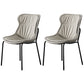 Industrial Style Leather Dining Chairs Solid Back Armless Dining Side Chairs Light Gray 2 Piece Set Clearhalo ' kitchen&dining_furn' 'Dining Chairs' 'Dining Tables & Seating' 'dining_chair' 'furn' 'furn_dining_chair' 'Furniture' 'furniture_dining_chair' 'Kitchen & Dining Furniture' 'kitchen' 4098032