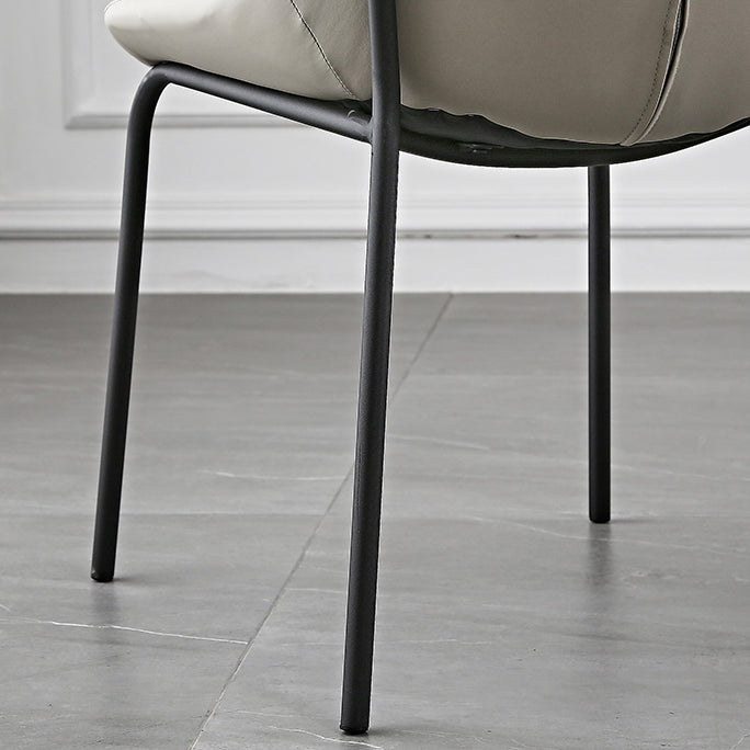 Industrial Style Leather Dining Chairs Solid Back Armless Dining Side Chairs Clearhalo ' kitchen&dining_furn' 'Dining Chairs' 'Dining Tables & Seating' 'dining_chair' 'furn' 'furn_dining_chair' 'Furniture' 'furniture_dining_chair' 'Kitchen & Dining Furniture' 'kitchen' 4098044