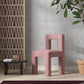 Scandinavian Style Open Back Dining Side Chair Linen Fabric Armless Dining Chairs Pink 1 Piece Clearhalo ' kitchen&dining_furn' 'Dining Chairs' 'Dining Tables & Seating' 'dining_chair' 'furn' 'furn_dining_chair' 'Furniture' 'furniture_dining_chair' 'Kitchen & Dining Furniture' 'kitchen' 4098063