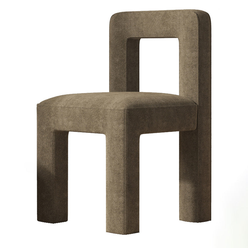 Scandinavian Style Open Back Dining Side Chair Linen Fabric Armless Dining Chairs Clearhalo ' kitchen&dining_furn' 'Dining Chairs' 'Dining Tables & Seating' 'dining_chair' 'furn' 'furn_dining_chair' 'Furniture' 'furniture_dining_chair' 'Kitchen & Dining Furniture' 'kitchen' 4098065