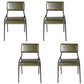 Leather Industrial Brasserie Arm Chair Matte Finish Open Back Dining Chair (Set of 4) Army Green Clearhalo ' kitchen&dining_furn' 'Dining Chairs' 'Dining Tables & Seating' 'dining_chair' 'furn' 'furn_dining_chair' 'Furniture' 'furniture_dining_chair' 'Kitchen & Dining Furniture' 'kitchen' 4098102