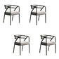 Upholstered Industrial Arm Chair Matte Finish Open Back Dining Chair (Set of 4) Grey Clearhalo ' kitchen&dining_furn' 'Dining Chairs' 'Dining Tables & Seating' 'dining_chair' 'furn' 'furn_dining_chair' 'Furniture' 'furniture_dining_chair' 'Kitchen & Dining Furniture' 'kitchen' 4098119