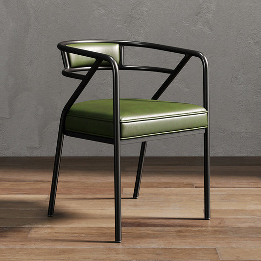 Upholstered Industrial Arm Chair Matte Finish Open Back Dining Chair (Set of 4) Clearhalo ' kitchen&dining_furn' 'Dining Chairs' 'Dining Tables & Seating' 'dining_chair' 'furn' 'furn_dining_chair' 'Furniture' 'furniture_dining_chair' 'Kitchen & Dining Furniture' 'kitchen' 4098129