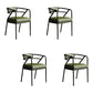 Upholstered Industrial Arm Chair Matte Finish Open Back Dining Chair (Set of 4) Green Clearhalo ' kitchen&dining_furn' 'Dining Chairs' 'Dining Tables & Seating' 'dining_chair' 'furn' 'furn_dining_chair' 'Furniture' 'furniture_dining_chair' 'Kitchen & Dining Furniture' 'kitchen' 4098130