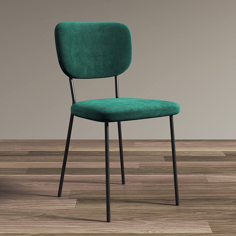 Scandinavian Style Upholstered Armless Dining Chairs Open Back Dining Side Chair Green 1 Piece Black Clearhalo ' kitchen&dining_furn' 'Dining Chairs' 'Dining Tables & Seating' 'dining_chair' 'furn' 'furn_dining_chair' 'Furniture' 'furniture_dining_chair' 'Kitchen & Dining Furniture' 'kitchen' 4098259