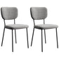 Scandinavian Style Upholstered Armless Dining Chairs Open Back Dining Side Chair Silver Gray 2 Piece Set Black Clearhalo ' kitchen&dining_furn' 'Dining Chairs' 'Dining Tables & Seating' 'dining_chair' 'furn' 'furn_dining_chair' 'Furniture' 'furniture_dining_chair' 'Kitchen & Dining Furniture' 'kitchen' 4098275