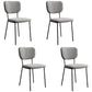Scandinavian Style Upholstered Armless Dining Chairs Open Back Dining Side Chair Silver Gray 4 Piece Set Black Clearhalo ' kitchen&dining_furn' 'Dining Chairs' 'Dining Tables & Seating' 'dining_chair' 'furn' 'furn_dining_chair' 'Furniture' 'furniture_dining_chair' 'Kitchen & Dining Furniture' 'kitchen' 4098276