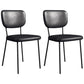 Scandinavian Style Upholstered Armless Dining Chairs Open Back Dining Side Chair Black 2 Piece Set Black Clearhalo ' kitchen&dining_furn' 'Dining Chairs' 'Dining Tables & Seating' 'dining_chair' 'furn' 'furn_dining_chair' 'Furniture' 'furniture_dining_chair' 'Kitchen & Dining Furniture' 'kitchen' 4098278