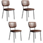 Scandinavian Style Upholstered Armless Dining Chairs Open Back Dining Side Chair Brown 4 Piece Set Black Clearhalo ' kitchen&dining_furn' 'Dining Chairs' 'Dining Tables & Seating' 'dining_chair' 'furn' 'furn_dining_chair' 'Furniture' 'furniture_dining_chair' 'Kitchen & Dining Furniture' 'kitchen' 4098282