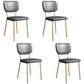Scandinavian Style Upholstered Armless Dining Chairs Open Back Dining Side Chair Grey 4 Piece Set Brass Gold Clearhalo ' kitchen&dining_furn' 'Dining Chairs' 'Dining Tables & Seating' 'dining_chair' 'furn' 'furn_dining_chair' 'Furniture' 'furniture_dining_chair' 'Kitchen & Dining Furniture' 'kitchen' 4098285