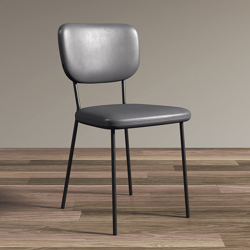Scandinavian Style Upholstered Armless Dining Chairs Open Back Dining Side Chair Grey 1 Piece Black Clearhalo ' kitchen&dining_furn' 'Dining Chairs' 'Dining Tables & Seating' 'dining_chair' 'furn' 'furn_dining_chair' 'Furniture' 'furniture_dining_chair' 'Kitchen & Dining Furniture' 'kitchen' 4098286