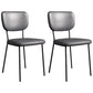 Scandinavian Style Upholstered Armless Dining Chairs Open Back Dining Side Chair Grey 2 Piece Set Black Clearhalo ' kitchen&dining_furn' 'Dining Chairs' 'Dining Tables & Seating' 'dining_chair' 'furn' 'furn_dining_chair' 'Furniture' 'furniture_dining_chair' 'Kitchen & Dining Furniture' 'kitchen' 4098287