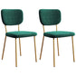 Scandinavian Style Upholstered Armless Dining Chairs Open Back Dining Side Chair Dark Army Green 2 Piece Set Brass Gold Clearhalo ' kitchen&dining_furn' 'Dining Chairs' 'Dining Tables & Seating' 'dining_chair' 'furn' 'furn_dining_chair' 'Furniture' 'furniture_dining_chair' 'Kitchen & Dining Furniture' 'kitchen' 4098296