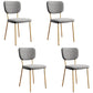 Scandinavian Style Upholstered Armless Dining Chairs Open Back Dining Side Chair Silver Gray 4 Piece Set Brass Gold Clearhalo ' kitchen&dining_furn' 'Dining Chairs' 'Dining Tables & Seating' 'dining_chair' 'furn' 'furn_dining_chair' 'Furniture' 'furniture_dining_chair' 'Kitchen & Dining Furniture' 'kitchen' 4098300