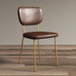 Scandinavian Style Upholstered Armless Dining Chairs Open Back Dining Side Chair Brown 1 Piece Brass Gold Clearhalo ' kitchen&dining_furn' 'Dining Chairs' 'Dining Tables & Seating' 'dining_chair' 'furn' 'furn_dining_chair' 'Furniture' 'furniture_dining_chair' 'Kitchen & Dining Furniture' 'kitchen' 4098301