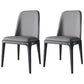 Scandinavian Style Dining Chair Dining Room Metal Parsons Armless Chair Dark Gray 2 Piece Set Black Clearhalo ' kitchen&dining_furn' 'Dining Chairs' 'Dining Tables & Seating' 'dining_chair' 'furn' 'furn_dining_chair' 'Furniture' 'furniture_dining_chair' 'Kitchen & Dining Furniture' 'kitchen' 4098308