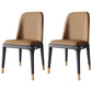 Scandinavian Style Dining Chair Dining Room Metal Parsons Armless Chair Brown 2 Piece Set Black Gold Clearhalo ' kitchen&dining_furn' 'Dining Chairs' 'Dining Tables & Seating' 'dining_chair' 'furn' 'furn_dining_chair' 'Furniture' 'furniture_dining_chair' 'Kitchen & Dining Furniture' 'kitchen' 4098320