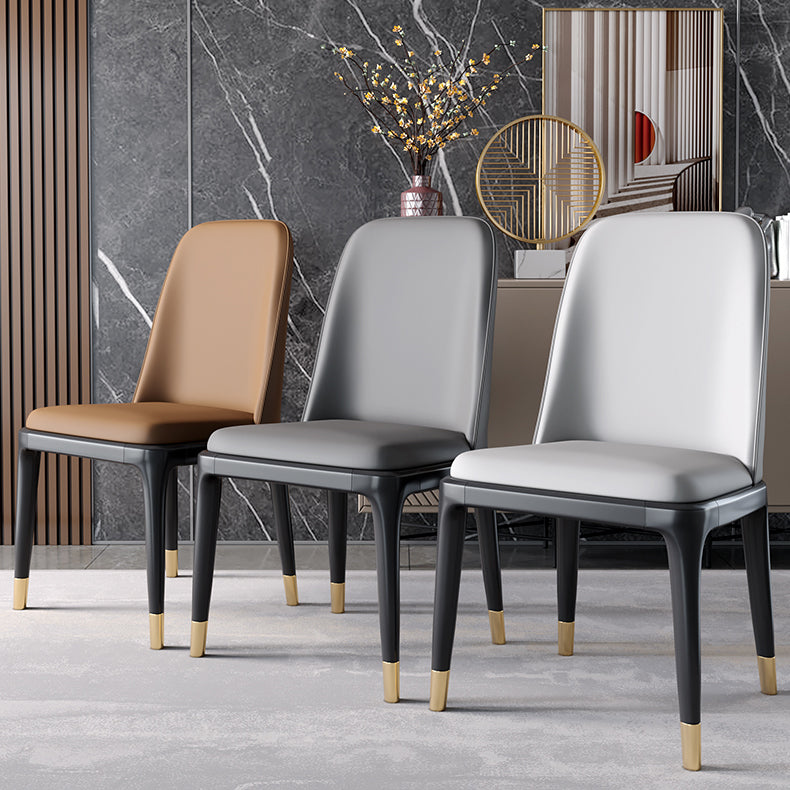 Scandinavian Style Dining Chair Dining Room Metal Parsons Armless Chair Clearhalo ' kitchen&dining_furn' 'Dining Chairs' 'Dining Tables & Seating' 'dining_chair' 'furn' 'furn_dining_chair' 'Furniture' 'furniture_dining_chair' 'Kitchen & Dining Furniture' 'kitchen' 4098329