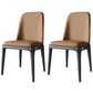 Scandinavian Style Dining Chair Dining Room Metal Parsons Armless Chair Brown 2 Piece Set Black Clearhalo ' kitchen&dining_furn' 'Dining Chairs' 'Dining Tables & Seating' 'dining_chair' 'furn' 'furn_dining_chair' 'Furniture' 'furniture_dining_chair' 'Kitchen & Dining Furniture' 'kitchen' 4098334