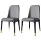 Scandinavian Style Dining Chair Dining Room Metal Parsons Armless Chair Dark Gray 2 Piece Set Black Gold Clearhalo ' kitchen&dining_furn' 'Dining Chairs' 'Dining Tables & Seating' 'dining_chair' 'furn' 'furn_dining_chair' 'Furniture' 'furniture_dining_chair' 'Kitchen & Dining Furniture' 'kitchen' 4098337