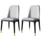 Scandinavian Style Dining Chair Dining Room Metal Parsons Armless Chair Light Gray 2 Piece Set Black Gold Clearhalo ' kitchen&dining_furn' 'Dining Chairs' 'Dining Tables & Seating' 'dining_chair' 'furn' 'furn_dining_chair' 'Furniture' 'furniture_dining_chair' 'Kitchen & Dining Furniture' 'kitchen' 4098340