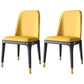 Scandinavian Style Dining Chair Dining Room Metal Parsons Armless Chair Yellow 2 Piece Set Black Gold Clearhalo ' kitchen&dining_furn' 'Dining Chairs' 'Dining Tables & Seating' 'dining_chair' 'furn' 'furn_dining_chair' 'Furniture' 'furniture_dining_chair' 'Kitchen & Dining Furniture' 'kitchen' 4098346