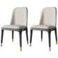 Scandinavian Style Dining Chair Dining Room Metal Parsons Armless Chair White 2 Piece Set Black Gold Clearhalo ' kitchen&dining_furn' 'Dining Chairs' 'Dining Tables & Seating' 'dining_chair' 'furn' 'furn_dining_chair' 'Furniture' 'furniture_dining_chair' 'Kitchen & Dining Furniture' 'kitchen' 4098349