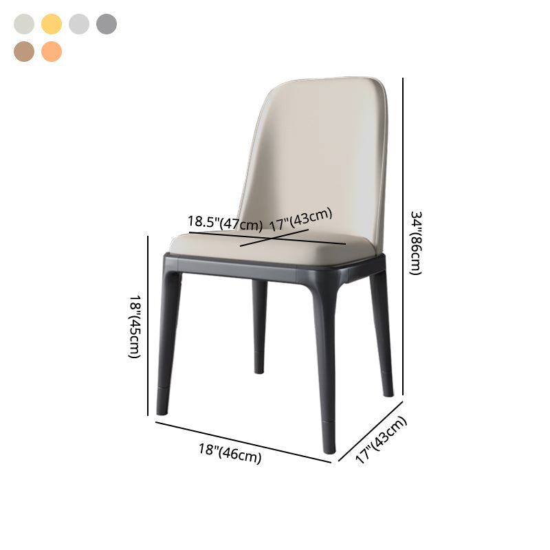 Scandinavian Style Dining Chair Dining Room Metal Parsons Armless Chair Clearhalo ' kitchen&dining_furn' 'Dining Chairs' 'Dining Tables & Seating' 'dining_chair' 'furn' 'furn_dining_chair' 'Furniture' 'furniture_dining_chair' 'Kitchen & Dining Furniture' 'kitchen' 4098354