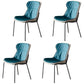 Industrial Style Leather Dining Armless Chairs Solid Back Dining Chair for Kitchen Green 4 Piece Set Silver Clearhalo ' kitchen&dining_furn' 'Dining Chairs' 'Dining Tables & Seating' 'dining_chair' 'furn' 'furn_dining_chair' 'Furniture' 'furniture_dining_chair' 'Kitchen & Dining Furniture' 'kitchen' 4098360