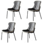 Industrial Style Leather Dining Armless Chairs Solid Back Dining Chair for Kitchen Dark Gray 4 Piece Set Black Clearhalo ' kitchen&dining_furn' 'Dining Chairs' 'Dining Tables & Seating' 'dining_chair' 'furn' 'furn_dining_chair' 'Furniture' 'furniture_dining_chair' 'Kitchen & Dining Furniture' 'kitchen' 4098380
