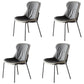 Industrial Style Leather Dining Armless Chairs Solid Back Dining Chair for Kitchen Dark Gray 4 Piece Set Silver Clearhalo ' kitchen&dining_furn' 'Dining Chairs' 'Dining Tables & Seating' 'dining_chair' 'furn' 'furn_dining_chair' 'Furniture' 'furniture_dining_chair' 'Kitchen & Dining Furniture' 'kitchen' 4098392