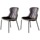 Industrial Style Leather Dining Armless Chairs Solid Back Dining Chair for Kitchen Brown 2 Piece Set Black Clearhalo ' kitchen&dining_furn' 'Dining Chairs' 'Dining Tables & Seating' 'dining_chair' 'furn' 'furn_dining_chair' 'Furniture' 'furniture_dining_chair' 'Kitchen & Dining Furniture' 'kitchen' 4098397
