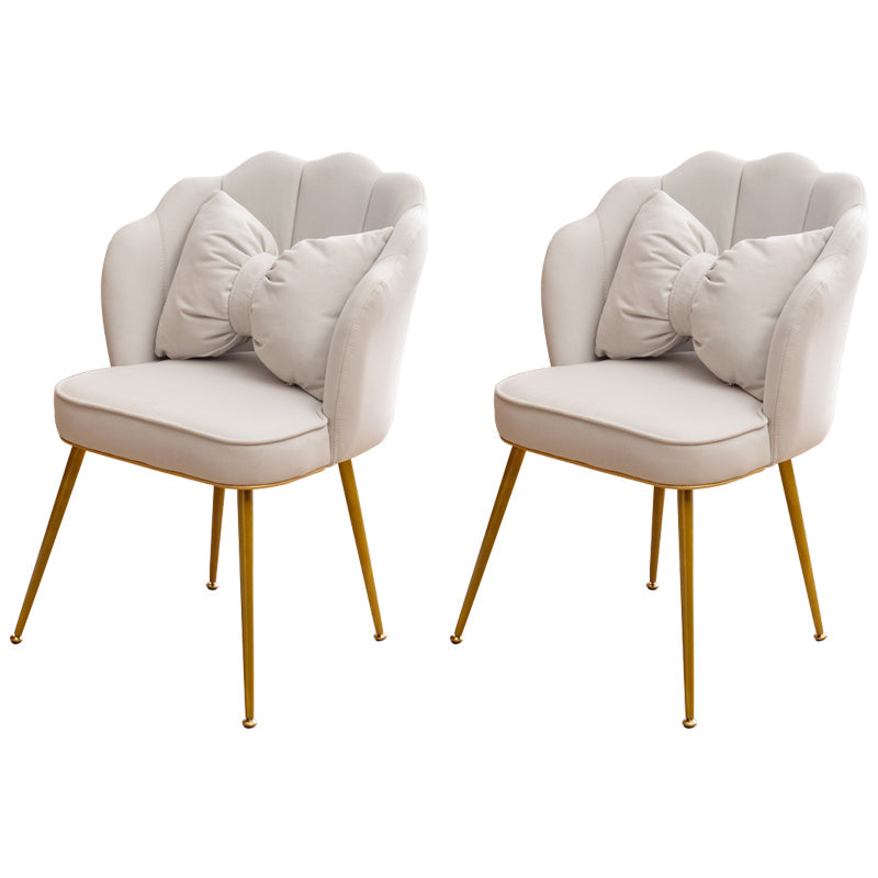 Scandinavian Style Faux Leather Dining Chairs Solid Back Armless Chairs White 2 Piece Set Clearhalo ' kitchen&dining_furn' 'Dining Chairs' 'Dining Tables & Seating' 'dining_chair' 'furn' 'furn_dining_chair' 'Furniture' 'furniture_dining_chair' 'Kitchen & Dining Furniture' 'kitchen' 4098406