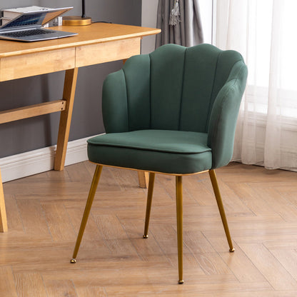 Scandinavian Style Faux Leather Dining Chairs Solid Back Armless Chairs Green 1 Piece Clearhalo ' kitchen&dining_furn' 'Dining Chairs' 'Dining Tables & Seating' 'dining_chair' 'furn' 'furn_dining_chair' 'Furniture' 'furniture_dining_chair' 'Kitchen & Dining Furniture' 'kitchen' 4098409
