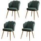 Scandinavian Style Faux Leather Dining Chairs Solid Back Armless Chairs Green 4 Piece Set Clearhalo ' kitchen&dining_furn' 'Dining Chairs' 'Dining Tables & Seating' 'dining_chair' 'furn' 'furn_dining_chair' 'Furniture' 'furniture_dining_chair' 'Kitchen & Dining Furniture' 'kitchen' 4098413