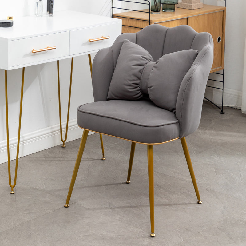 Scandinavian Style Faux Leather Dining Chairs Solid Back Armless Chairs Grey 1 Piece Clearhalo ' kitchen&dining_furn' 'Dining Chairs' 'Dining Tables & Seating' 'dining_chair' 'furn' 'furn_dining_chair' 'Furniture' 'furniture_dining_chair' 'Kitchen & Dining Furniture' 'kitchen' 4098424