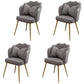 Scandinavian Style Faux Leather Dining Chairs Solid Back Armless Chairs Grey 4 Piece Set Clearhalo ' kitchen&dining_furn' 'Dining Chairs' 'Dining Tables & Seating' 'dining_chair' 'furn' 'furn_dining_chair' 'Furniture' 'furniture_dining_chair' 'Kitchen & Dining Furniture' 'kitchen' 4098426