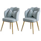 Scandinavian Style Faux Leather Dining Chairs Solid Back Armless Chairs Blue 2 Piece Set Clearhalo ' kitchen&dining_furn' 'Dining Chairs' 'Dining Tables & Seating' 'dining_chair' 'furn' 'furn_dining_chair' 'Furniture' 'furniture_dining_chair' 'Kitchen & Dining Furniture' 'kitchen' 4098428
