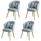 Scandinavian Style Faux Leather Dining Chairs Solid Back Armless Chairs Blue 4 Piece Set Clearhalo ' kitchen&dining_furn' 'Dining Chairs' 'Dining Tables & Seating' 'dining_chair' 'furn' 'furn_dining_chair' 'Furniture' 'furniture_dining_chair' 'Kitchen & Dining Furniture' 'kitchen' 4098429