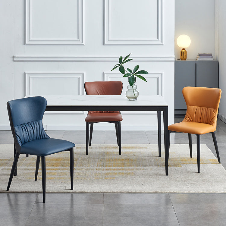 Industrial Metal Dining Room Chairs Armless Wingback Side Chair for Home Use Clearhalo ' kitchen&dining_furn' 'Dining Chairs' 'Dining Tables & Seating' 'dining_chair' 'furn' 'furn_dining_chair' 'Furniture' 'furniture_dining_chair' 'Kitchen & Dining Furniture' 'kitchen' 4098433