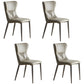 Industrial Metal Dining Room Chairs Armless Wingback Side Chair for Home Use Grey 4 Piece Set Clearhalo ' kitchen&dining_furn' 'Dining Chairs' 'Dining Tables & Seating' 'dining_chair' 'furn' 'furn_dining_chair' 'Furniture' 'furniture_dining_chair' 'Kitchen & Dining Furniture' 'kitchen' 4098435